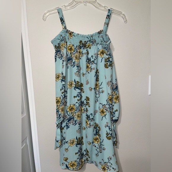 NWT AS U WISH Mint Floral Off the Shoulder Dress - Picture 2 of 8